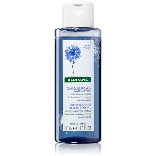 Klorane Cornflower proizvod za skidanje vodootpornog pudera za područje oko očiju za osjetljivu kožu lica 100 ml Cijene