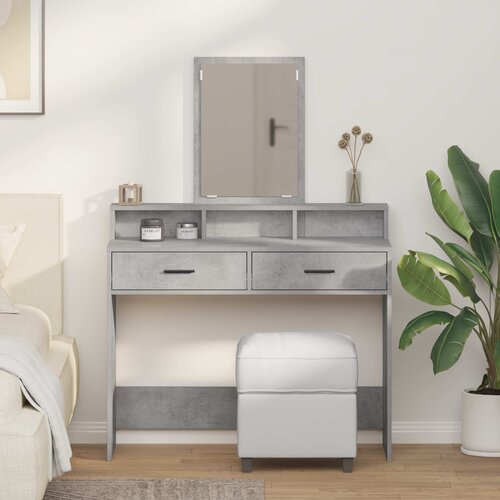  Toaletni stol Betonski sivi 100 x 41 x 140 cm Konstruirano drvo Cene