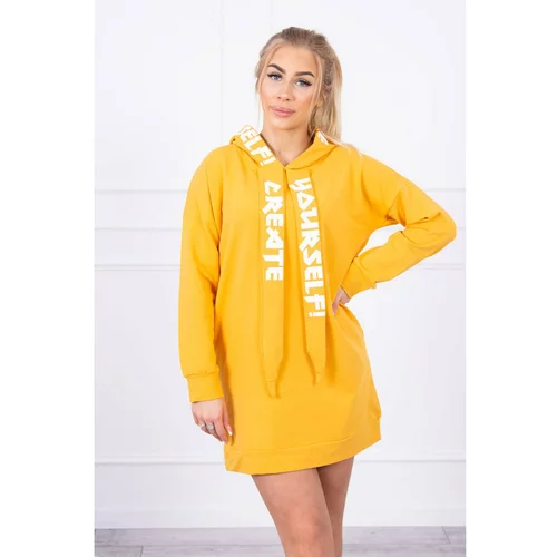 Kesi Dress with hood Oversize mustard
