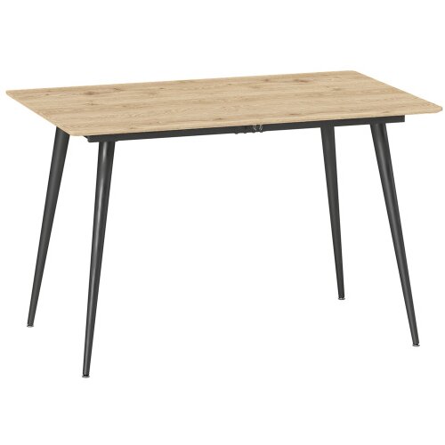 Nesta Raztegljiva jedilna miza, naravna barva, 120/160&times;75 cm, kuhinjska miza za 6&ndash;8 oseb, moderna jedilna miza z jeklenimi nogami, (5000493581) Cene