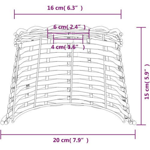 VidaXL Sjenilo za stropnu svjetiljku smeđe &amp;Oslash;20x15 cm od pruća Slike