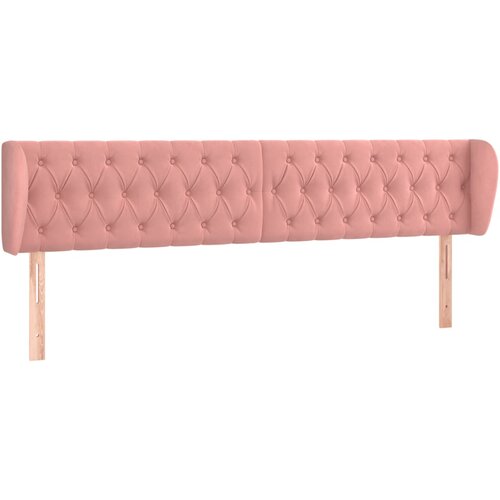 Maison Chic Posteljno vzglavje - Vzglavna omarica - Nočna omarica z u&scaron;esi roza 183x23x78/88 cm žamet, (21709942) Cene