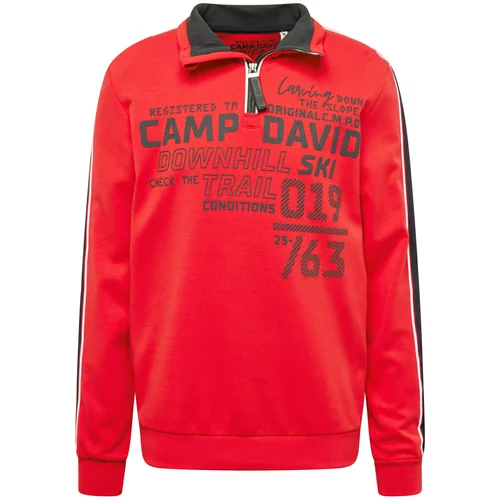 CAMP DAVID Sweater majica morsko plava / vatreno crvena / bijela