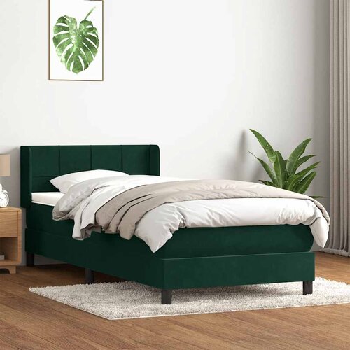 Box Spring krevet s madracem tamnozeleni 80x220 cm bar&scaron;un Cijene