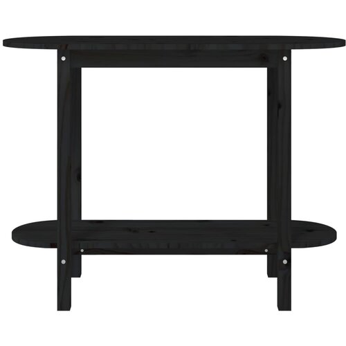  Konzolni stol crni 110 x 40 x 80cm od masivne borovine Slike