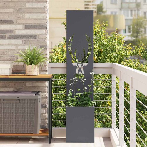 VidaXL Privatnost u vrtu Antracit 32 x 140 cm Hladno valjana čelična Slike