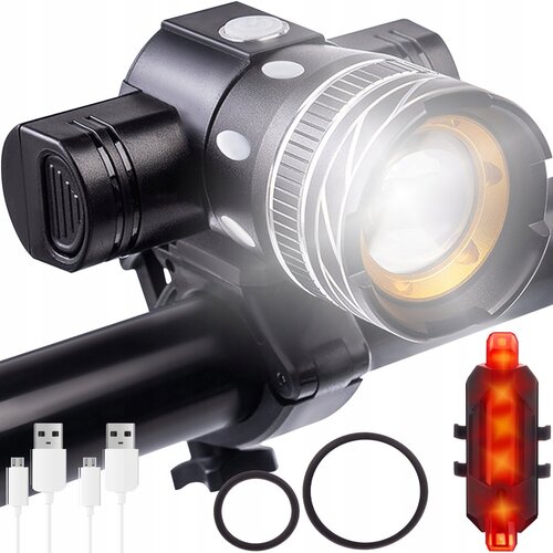  Set USB LED aku. kolesarske T6 svetilke CREE LED XM-L + zadnja luč Cene