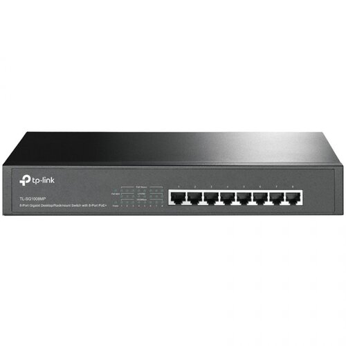 Tp-link 8-Port Gigabit PoE+ Switch, 8 Gigabit RJ45 Ports, 802.3at/af, 126W PoE Power, 1U 13-inch Rack-mountable Steel Case Cijene