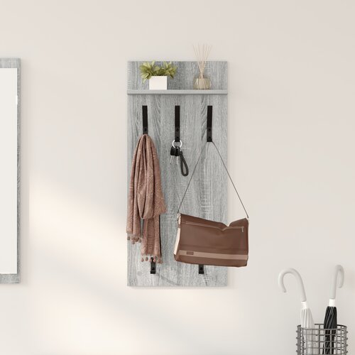 VidaXL Nadwyčajna obe&amp;scaron;alnik za pla&amp;scaron;če Siva sonoma 90 x 40 x 10 cm Slike