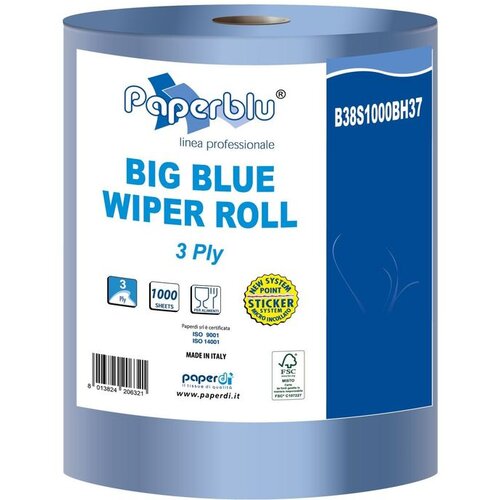 Paperblu Industrijski Ubrus BIG BLUE 1000 plavi 3sl (rolni) Cene