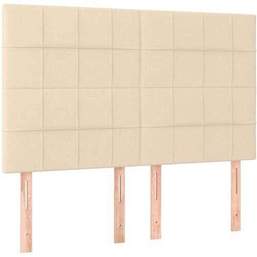  Uzglavlje krem 144x5x118/128 cm od tkanine Slike