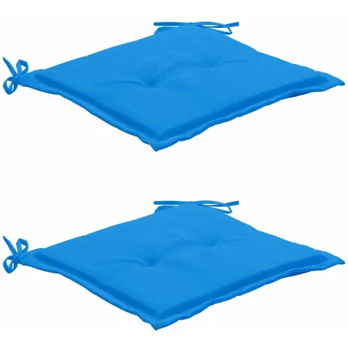  Jastuci za vrtne stolice 2 kom plavi 50 x 50 x 3 cm od tkanine