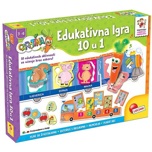Lisciani Carotina- edukativna igra 10 u 1, &amp;Scaron;arena Slike