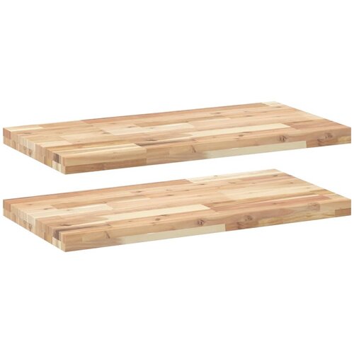 vidaXL Plutajuće police 2 kom 60x40x4 cm od neobrađenog drva bagrema - Prirodna 60 x 40 x 4 cm 2 1 Cene