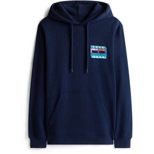 Tommy Jeans Sweater majica plava / morsko plava / tamno zelena / crvena Slike