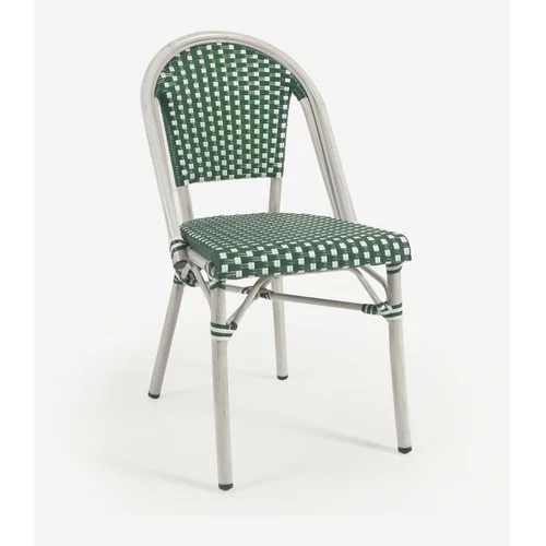Kave Home zeleno-bijela vrtna stolica Marilyn