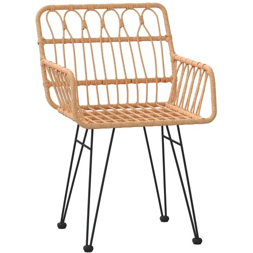  Vrtne stolice 2 kom s naslonima za ruke 56x64x80 cm PE ratan Slike