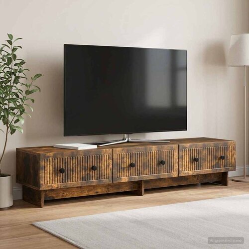 TV ormar Dimljeni hrast 147 x 34,5 x 30 cm Konstruirano drvo Cene