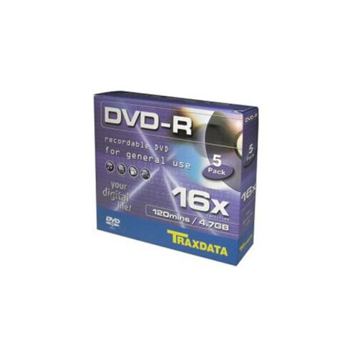  DVD-R TRAXDATA, 4.7GB, 16X, box 5 kom Slike