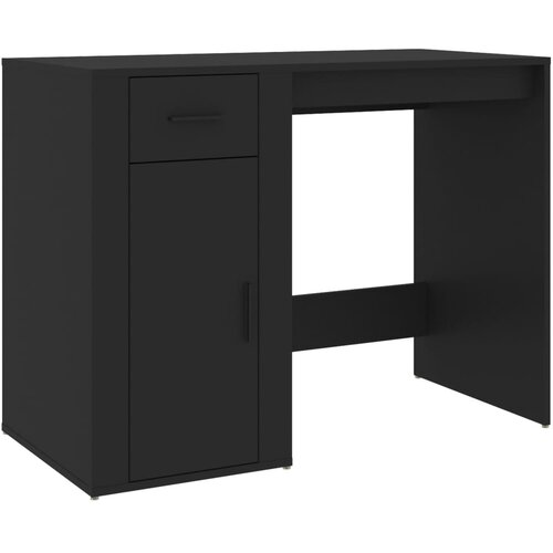 Maison Chic Pisalna miza - pisarni&amp;scaron;ka miza - Računalni&amp;scaron;ka miza črna 100x49x75 cm inženirski les, (21785170) Slike