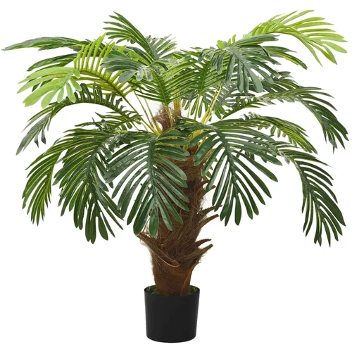 vidaXL umjetna cikas palma s posudom 90 cm zelena