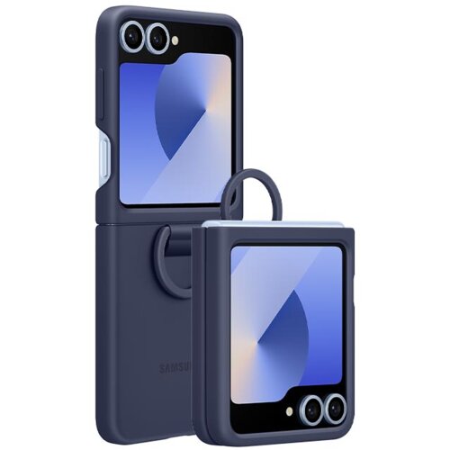 Samsung original Indigo Silicon Case with Ring ovitek EF-PF741TNE za Galaxy Z Flip 6 - temno moder Cene