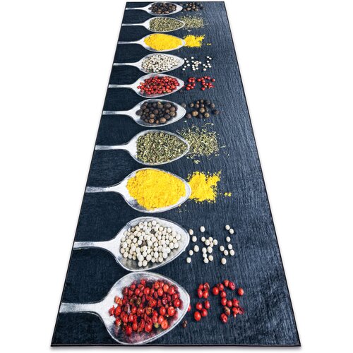 RugsX Preproge ANDRE 42760 pralna preproga Žlice, začimbe kuhin 80x200 cm Siva Cene