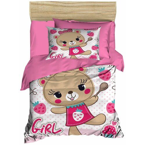 PH155 pinkwhitebrown baby quilt cover set Slike