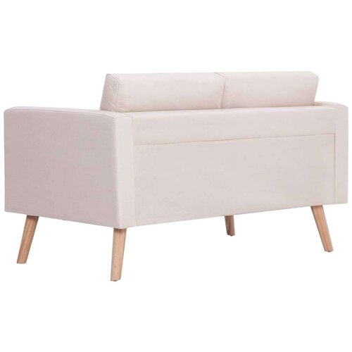  2-dijelni set sofa od tkanine krem Slike
