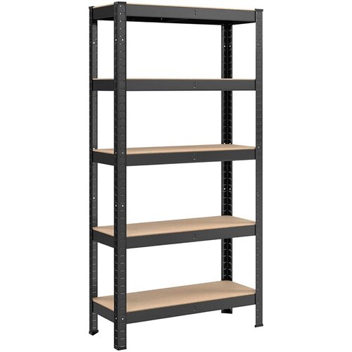 Songmics Regal GLR030B21, 5 delni, (150 x 75 x 30 cm), črn Cene