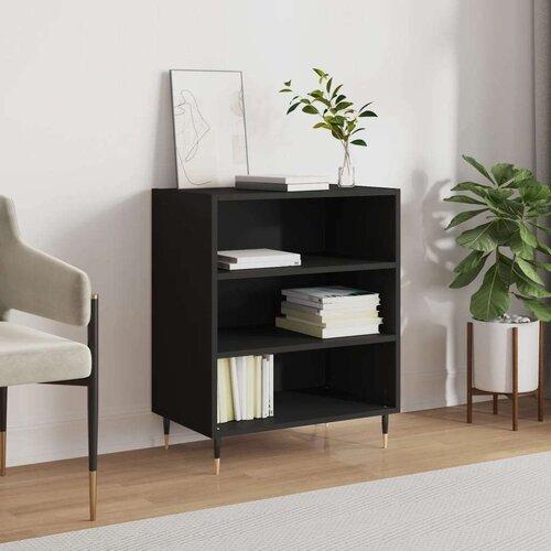  Komoda crna 57 x 35 x 70 cm od konstruiranog drva Slike