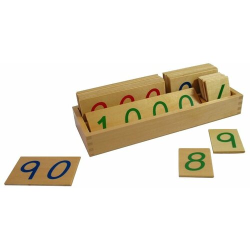 Montesori Drvene numeričke pločice 1-1000 veće sa kutijom Slike