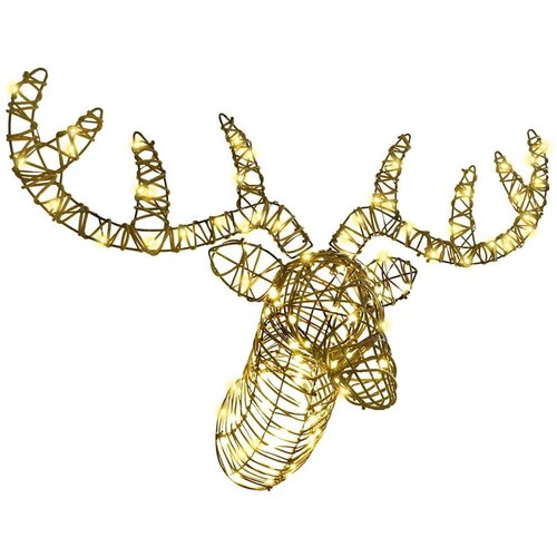 VidaXL Reindeer vuče saonice Topla bijela 60 cm Ratan Slike