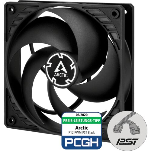 Arctic Ventilator P12 PWM PST Black - 120mm, ACFAN00120A Cene