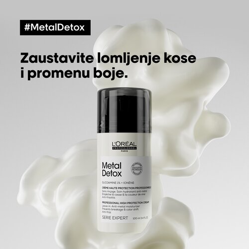 L&amp;acute;Or&amp;eacute;al Paris Metal Detox Professional High Protection Cream za&amp;scaron;čitna krema za lase brez izpiranja 100 ml za ženske Slike