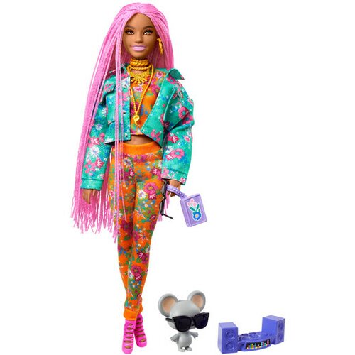 Mattel barbie lutka extra sa pletenicama Slike