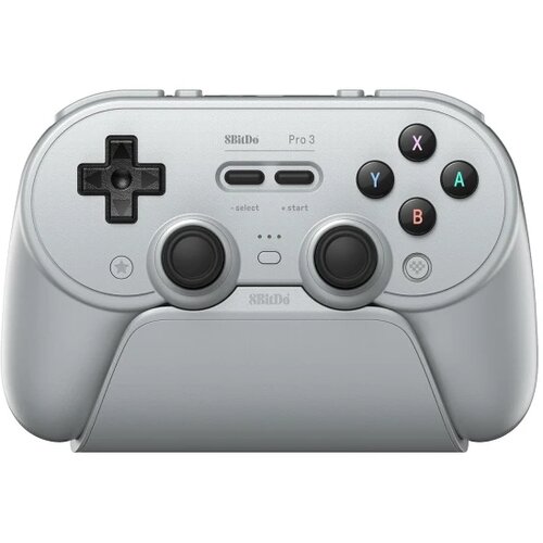 8BitDo bežični gamepad pro 3 BT/2.4Ghz/Multi platform/gray edition + dock Slike