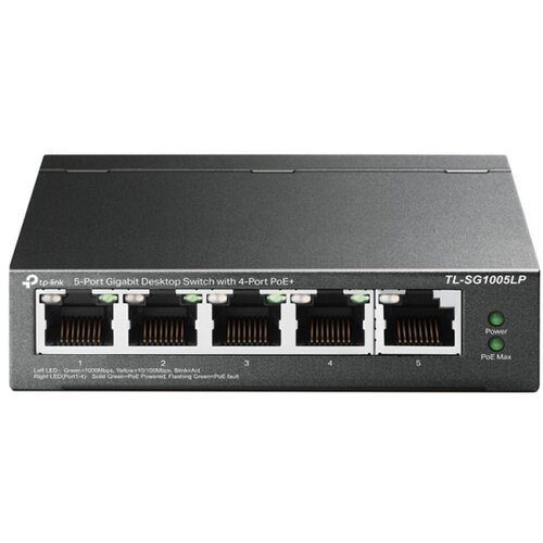 Switch 5 portni TP-Link TL-SG1005LP Gigabit Unmanaged with 4-Port PoE+, metal case, Cijene