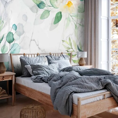  Foto tapeta - Flowery Marble 100x70 Cene