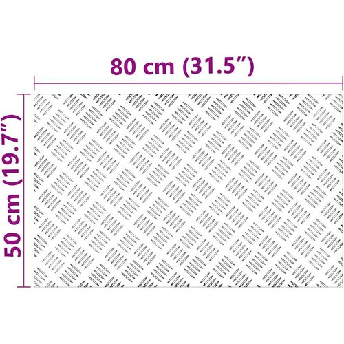  Stepenica Pravokutni 4 pcs Srebrno 80 x 50 cm Aluminij Slike