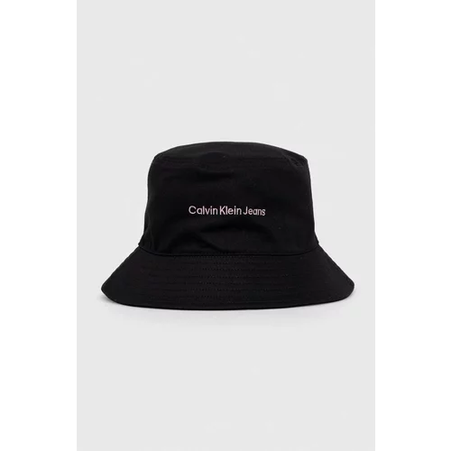 Calvin Klein Jeans Pamučni šešir boja: crna, pamučni