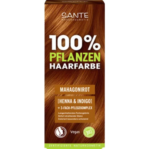 Sante Biljna boja za kosu - mahagonij crvena - 100 g