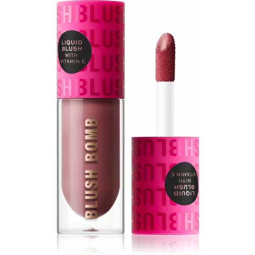 Makeup Revolution Blush Bomb kremasto rdečilo odtenek Rose Lust 4,6 ml