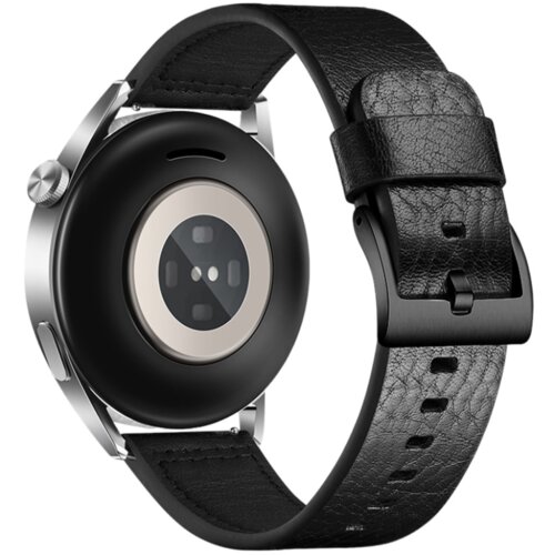 INF Pašček za uro iz pravega usnja za pametne ure Huawei in Samsung Black 24 mm, (21401698) Cene