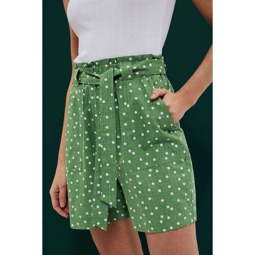 Marisse Cotton Polka Dot Shorts L-Sh-3728 Palm Slike