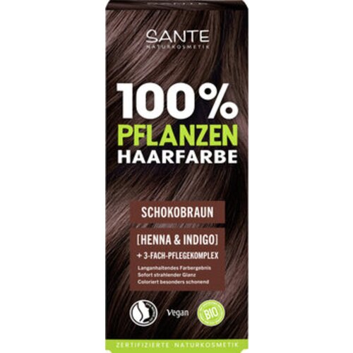 Sante Rastlinska barva za lase - čokoladno rjava - 100 g Slike