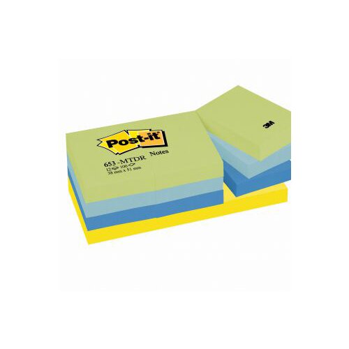 3m Blok samolepilnih lističev 653 Delighted-Mt, 38 x 51 mm, barvni Slike