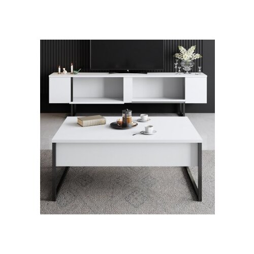 Hanah home set za dnevnu sobu luxe set white black Slike