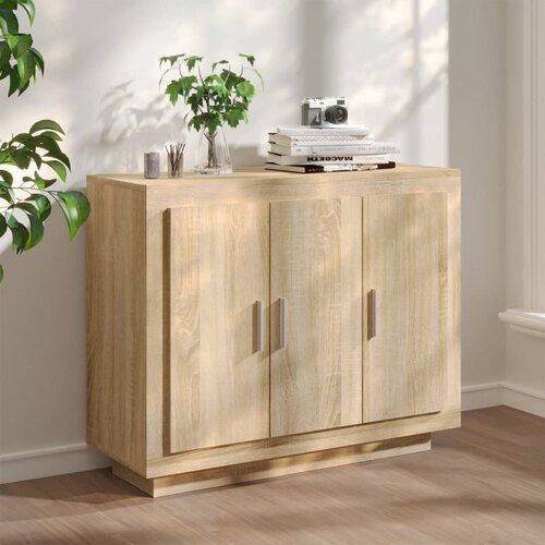VidaXL Komoda sonoma hrast 92x35x75 cm konstruiran les Slike