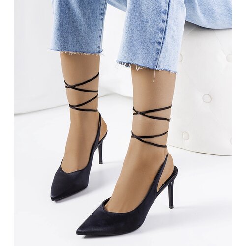 Gemre Black lace-up stilettos Anneli Cene